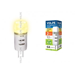 LED-JC-2W/WW/G4/FR/S картон Лампа светодиодная JC Volpe 12В. Цвет свечения теплый белый. Серия Simple. Упаковка картон