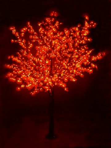 Светодиодное дерево "Сакура", высота 3,6м, диаметр кроны3,0м, Красные светодиоды, IP 54, понижающий