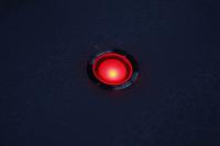 SC-B105B Red круглый LED floor light  корпус из нержавеющей стали, красный свет, 30*H18.5mm, 0.3W, DC12V, IP67, кабель 0.5м с двух сторон с разъемами 