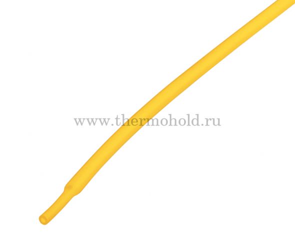 Термоусаживаемая трубка REXANT 1,5/0,75 мм, желтая, упаковка 50 шт. по 1 м
