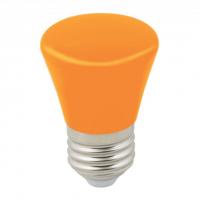 LED-D45-1W/ORANGE/E27/FR/С BELL Лампа декоративная светодиодная. Форма "Колокольчик", матовая. Цвет оранжевый. Картон. ТМ Volpe.