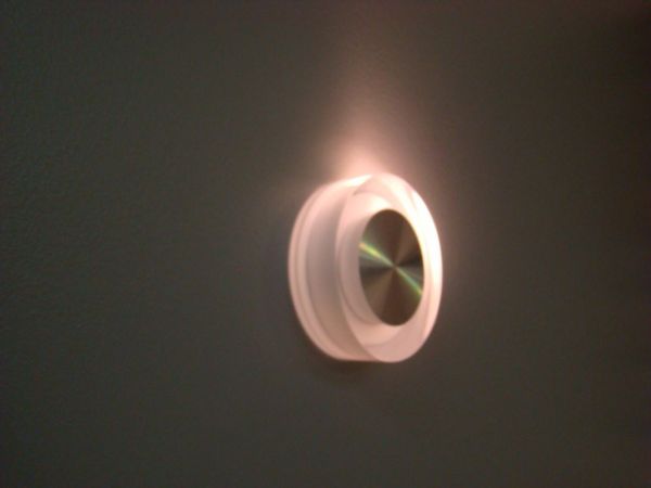 Светодиодный круглый светильник, встраиваемый в стену, теплый белый оттенок, 1*1W (FS-FL55SH-RD WW)