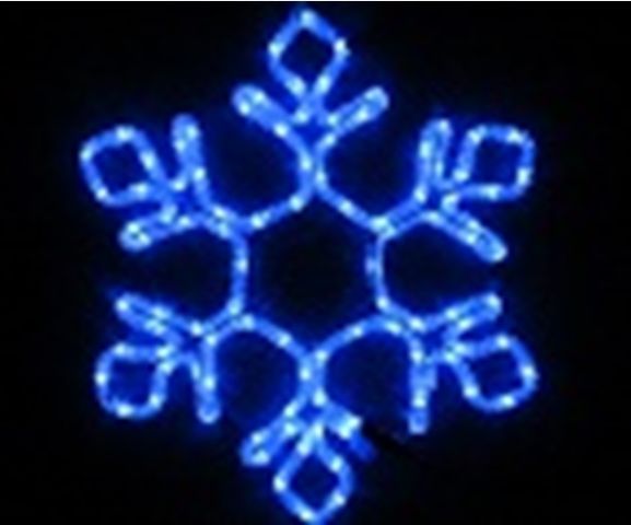 Мотив Снежинка из светодиодного дюралайта Синяя 79х69см,LED-XM(FR)-2D-CK022-B-30'' (FS-001122)