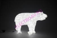 IMD-PBEAR-02 Медведь 3D белый, 1416 led, H70см,W125см, 24V, мощность 80W, 1шт/кор.