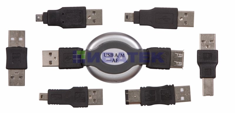 Изображение Набор USB  6 переходников + удлинитель  (тип3)  REXANT  интернет магазин Иватек ivatec.ru