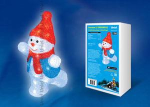 Светящаяся новогодняя фигура "Снеговик". ULD-M2234-040/STA WHITE