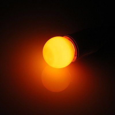 LED лампа - шарик с цоколем E27, 45 мм, (5 SMD диодов), матовые, оранжевый LED G45 220V-240V Orange (FS-00-00001070)