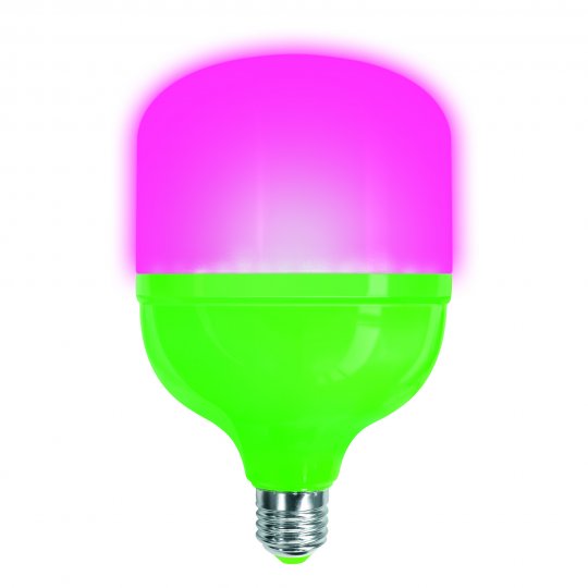 Изображение LED-M80-20W/SPSB/E27/FR PLS55GR Лампа светодиодная для растений, IP54. Форма "M", матовая. Спектр для рассады и цветения. Картон. TM Uniel.  интернет магазин Иватек ivatec.ru