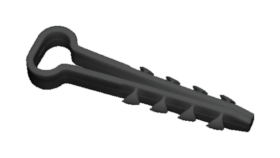 Дюбель-хомут нейлоновый прямоугольный REXANT 6-12 мм, черный, упаковка 100 шт.