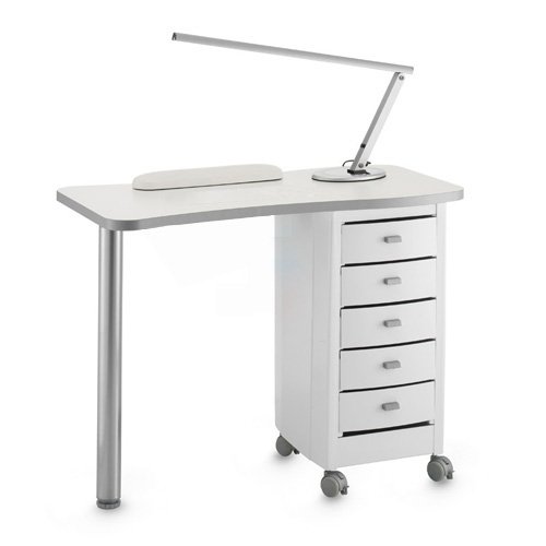 Стол маникюрный ZIPPY 224 L, цвет стола: белый, кромка столешницы серого цвета, арт. 224 L