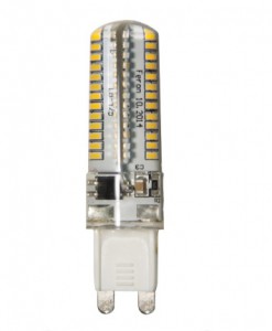 Лампа светодиодная капсульная G4, G5.3, G9, E14, LB-425 104LED(5W) 230V G9 6400K капсула силикон 16x64mm