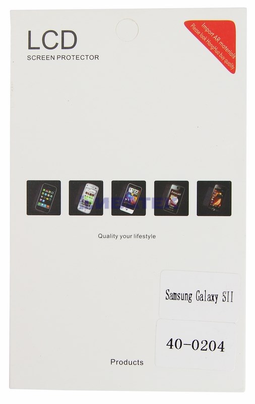 Изображение Пленка защитная глянцевая на Samsung Galaxy SII (диагональ экрана 4,3'' дюйма)  интернет магазин Иватек ivatec.ru