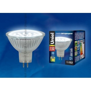 LED-MR16-SMD-1,5W/DW/GU5.3 105 lm Светодиодная лампа. Картонная упаковка.