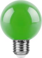 Лампа светодиодная декоративная (для гирлянд), LB-371 (3W) 230V E27 зеленый для белт лайта G60