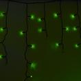 Изображение Гирлянда Айсикл (бахрома) светодиодный, 2,4 х 0,6 м, черный провод, 230 В, диоды зелёные, 88 LED NEON-NIGHT  интернет магазин Иватек ivatec.ru