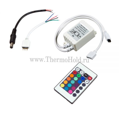 LED контроллер  для RGB модулей/лент, 24-12V/6A ИнфраКрасный (IR)
