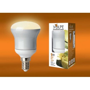 CFL-R 50 220-240V 9W E14 2700K Лампа энергосберегающая VOLPE. Картонная упаковка