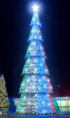 Новогодняя искусственная ель светодинамическая "Сибирская", высота 26 м