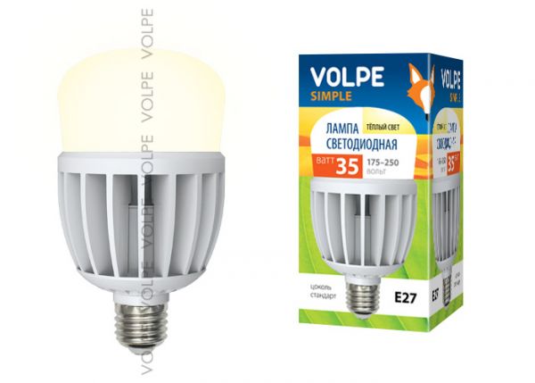 Лампа светодиодная E27 Uniel. LED-M80-35W/WW/E27/FR/S