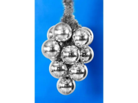 Елочное украшение Гроздь из шаров 600мм (14шт*150мм) цвет Серебро