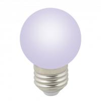 LED-G45-1W/RGB/E27/FR/С Лампа декоративная светодиодная. Форма "шар", матовая. Цвет RGB. Картон. ТМ Volpe.