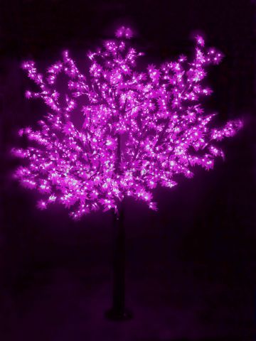 Светодиодное дерево "Сакура", высота 3,6м, диаметр кроны 3,0м, фиолетовые светодиоды, IP 54, понижаю