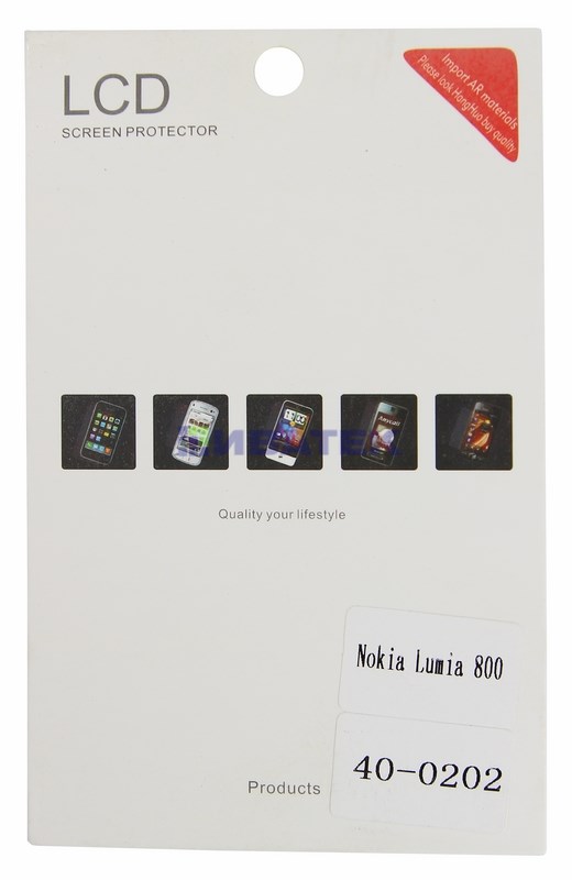 Пленка защитная глянцевая на телефон с диагональю 3.7'' дюйма (Nokia Lumia 800)
