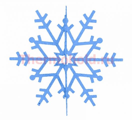 Елочная фигура "Снежинка резная 3D", 31 см, цвет синий(упак 8 шт)