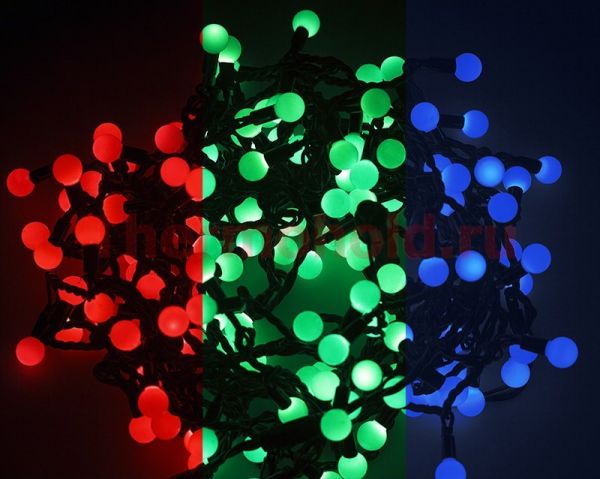 Гирлянда "LED - шарики", RGB, 23 мм, 10м, Neon-Night