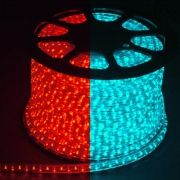 Дюралайт светодиодный 3-х жильный, 3W 50м квадр. 11х17мм 230V 72LED/м 2,88Вт/м, (2м/отрез), 2 аксесс., синий-красный / LED-F3W