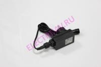 POWER SUPPLY & CABLE-BLACK Источник питания для гирлянд серии LED-PLR-100/200-10M/20M-24V, 24 Вольта, 15 Ватт мощность,  (черный провод 1,5м)