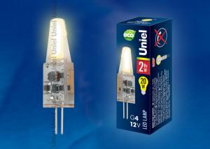 LED-JC-12/2W/WW/G4/CL Лампа светодиодная с силиконовым покрытием. Цвет свечения теплый белый. Упаковка картон. 12В