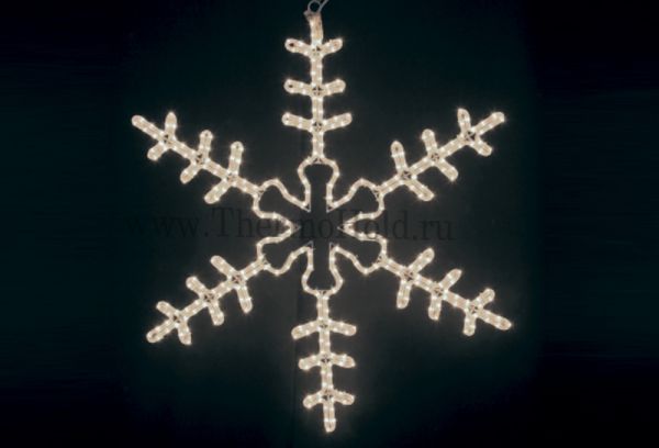 Фигура "Большая Снежинка" цвет Белый, размер 95*95 см  Neon-Night