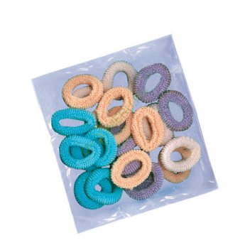 H466 Artero Cotton hair bands, тканевые резиночки для волос, разноцветные большие 24 шт