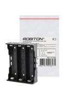 Изображение Отсек для элементов питания ROBITON Bh3x18650/pins с выводами для пайки PK1 арт.14115 (1 шт.)  интернет магазин Иватек ivatec.ru