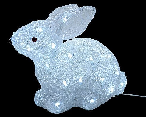 14-036, Светодиодная фигура "Кролик" 26x18x25cm , 220/24v провод 5 м.