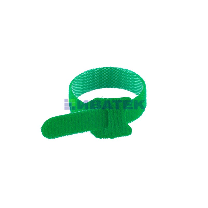 Хомут–липучка многоразовый 150х12 мм, зеленый (упак. 12 шт.) REXANT