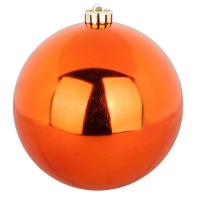 Новогодняя игрушка «Шар» глянцевый диаметр 200 мм оранжевый