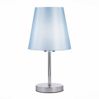 SLE105614-01 Прикроватная лампа Хром/Светло-голубой E14 1*40W