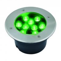 ULU-B12A-9W/GREEN IP67 GREY Светильник светодиодный уличный. Архитектурный встраиваемый. Зеленый свет. Корпус серый. TM Uniel.