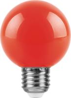 Лампа светодиодная декоративная (для гирлянд), LB-371 (3W) 230V E27 красный для белт лайта G60