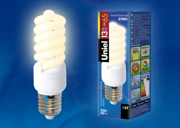 Лампа энергосберегающая ESL-S21-13/2700/E27