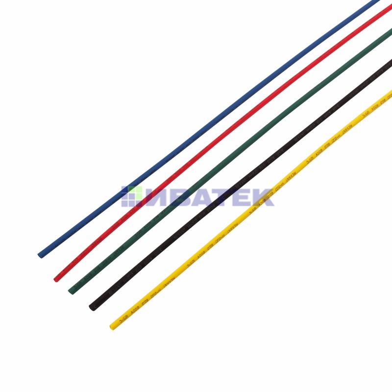 Термоусаживаемые трубки REXANT 2,0/1,0 мм, набор пять цветов, упаковка 50 шт. по 1 м