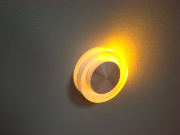 Светодиодный круглый светильник, встраиваемый в стену, желтый оттенок, 1*1W (FS-FL55SH-RD YELLOW)