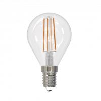 LED-G45-9W/3000K/E14/CL/DIM GLA01TR Лампа светодиодная диммируемая. Форма "шар", прозрачная. Серия Air. Теплый белый свет (3000K). Картон. ТМ Uniel.