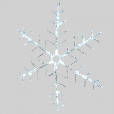 14-042, Светодиодная фигура "Снежинка" 50x50cm  24 led , 220/24v провод 5 м.