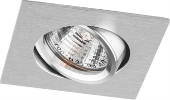 Светильник точечный "Basic Metal", DL273 MR16 50W G5.3 "квадрат" алюминий/хром