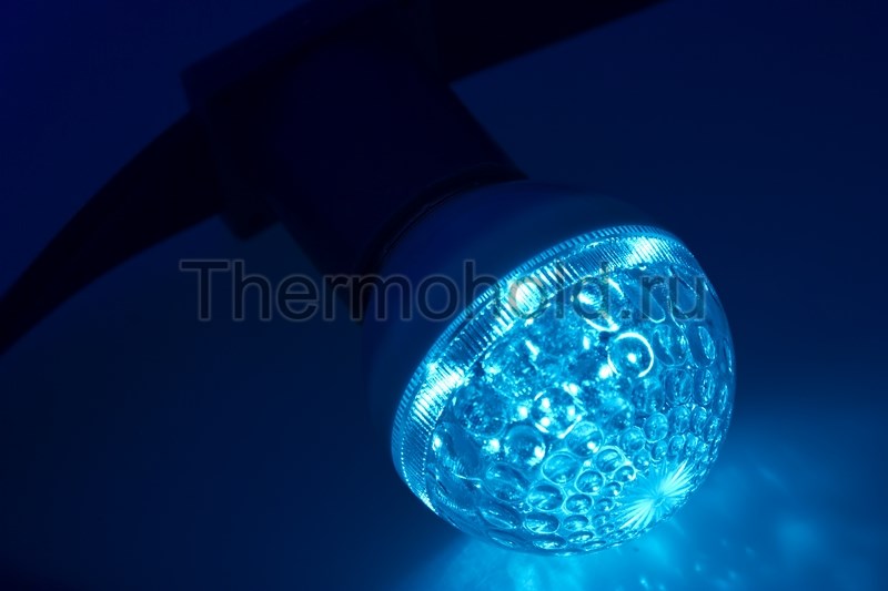 Лампа-шар для новогодней гирлянды "Белт-лайт"  DIA 50 10 LED е27  Синяя  24V/AC  Neon-Night