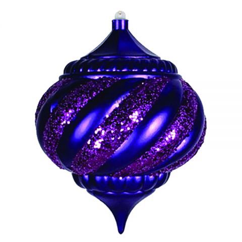 Елочная фигура "Лампа", 20 см, цвет фиолетовый, упак 4 шт.