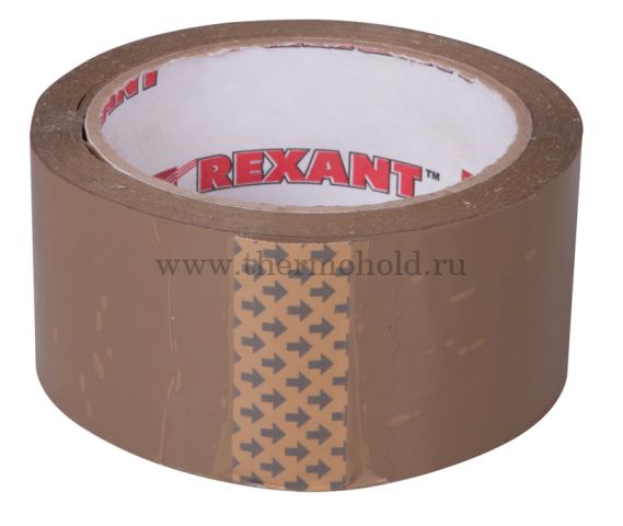 Скотч упаковочный 48 мм х 50 мкм, коричневый (рулон 66 м)  REXANT, упак 6 шт